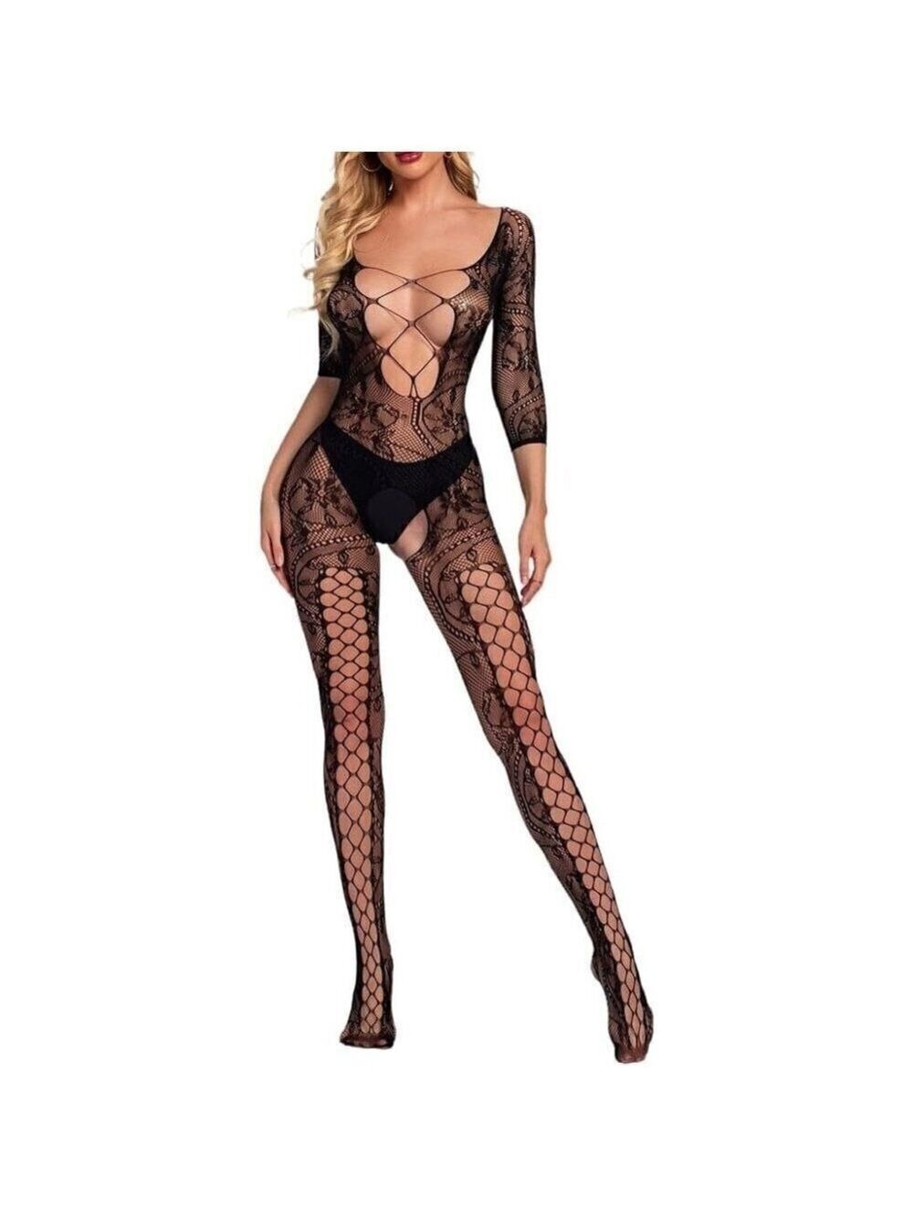 FISHNET body stockings mesh lingerie bodysuit body soft BDSM bondage cosplay NWT